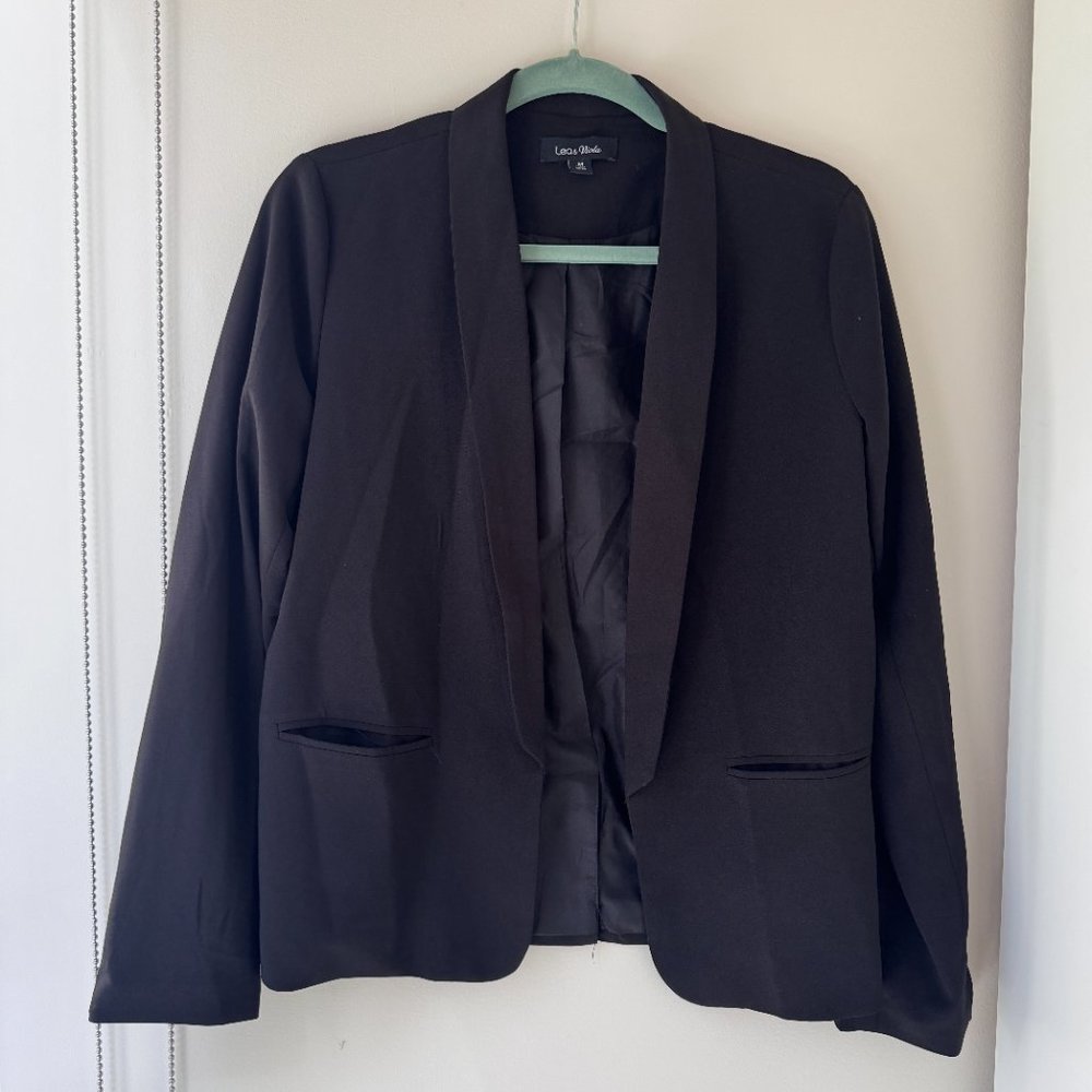 Lea & Viola - Open Front Blazer, Black, M